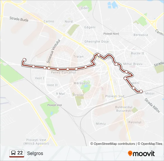 22 Bus Line Map