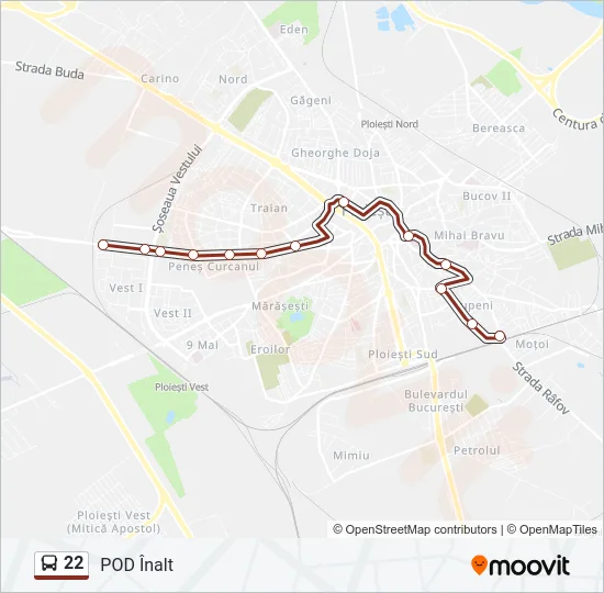 22 Bus Line Map
