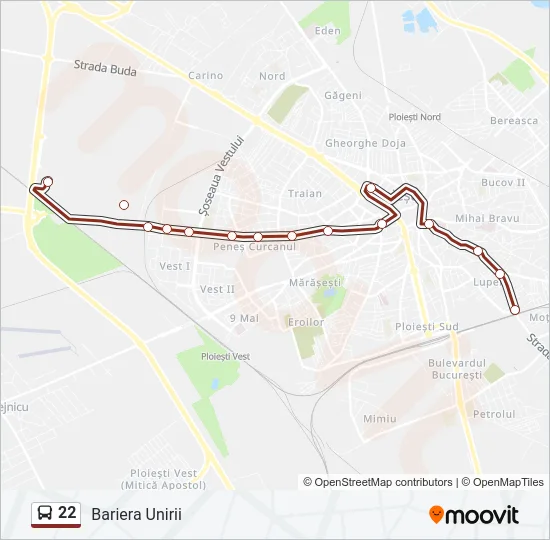 22 Bus Line Map