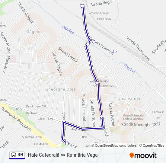 4B Bus Line Map