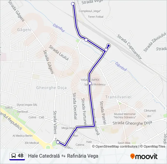 4B Bus Line Map