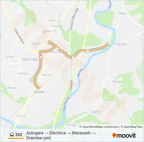202 Bus Line Map