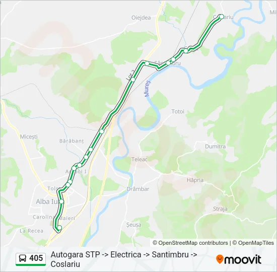 405 Bus Line Map