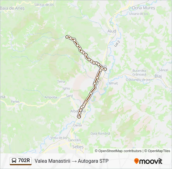 702R Bus Line Map