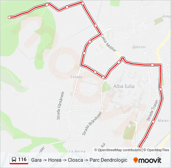 116 Bus Line Map