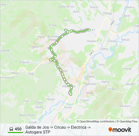 450 Bus Line Map
