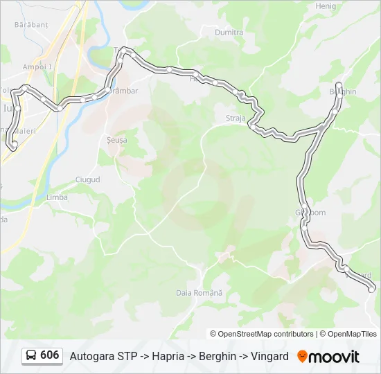 606 Bus Line Map