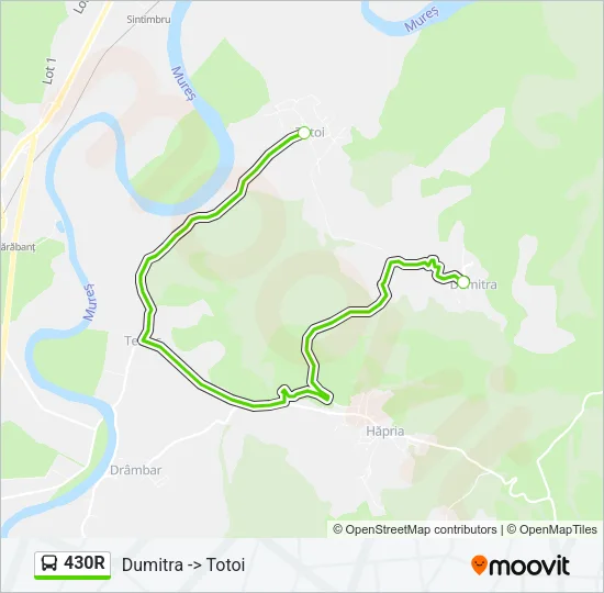 430R Bus Line Map