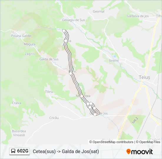 602G Bus Line Map