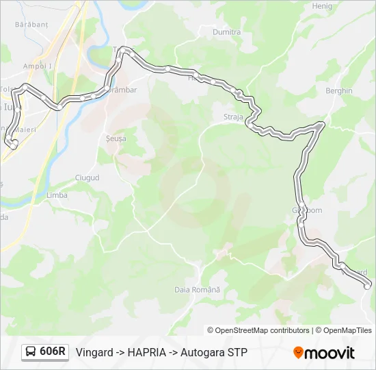 606R Bus Line Map