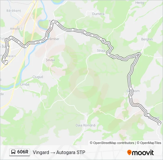 606R Bus Line Map