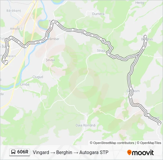 606R Bus Line Map