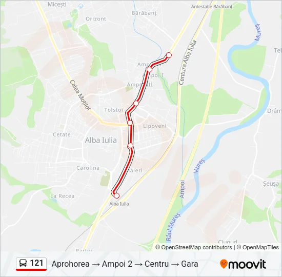 121 Bus Line Map