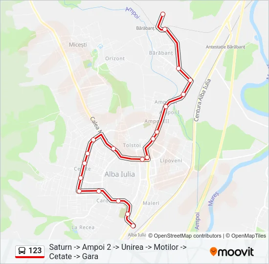 123 Bus Line Map