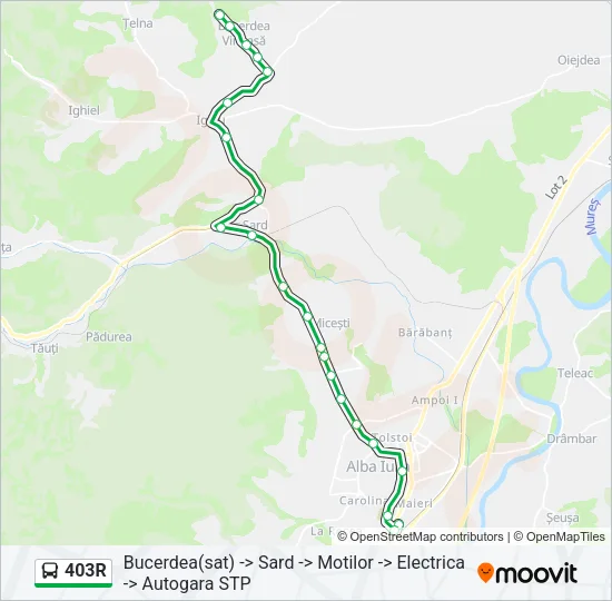 Hartă linie autobuz 403R
