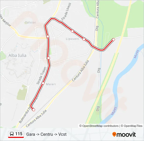 115 Bus Line Map