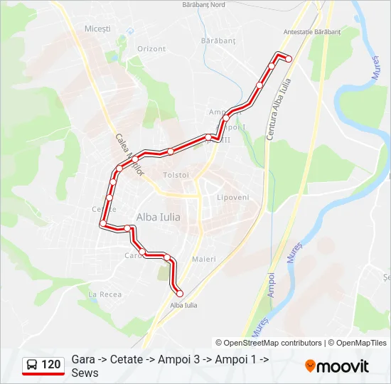 120 Bus Line Map