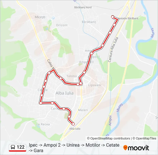 122 Bus Line Map