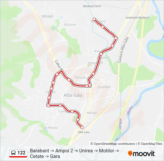 122 Bus Line Map