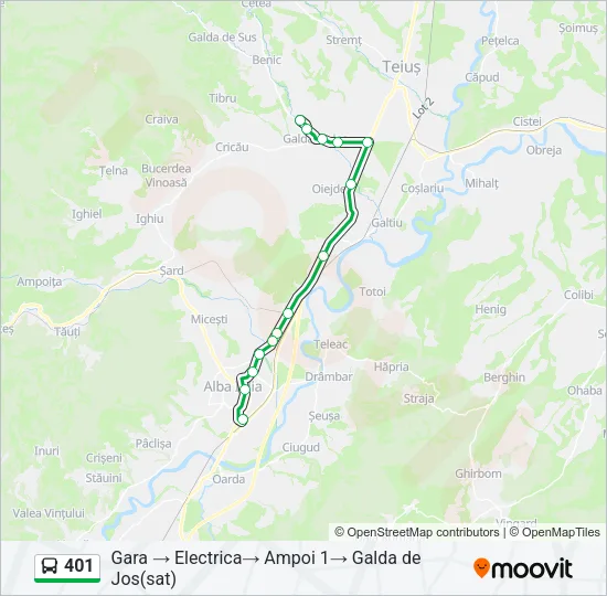 401 Bus Line Map