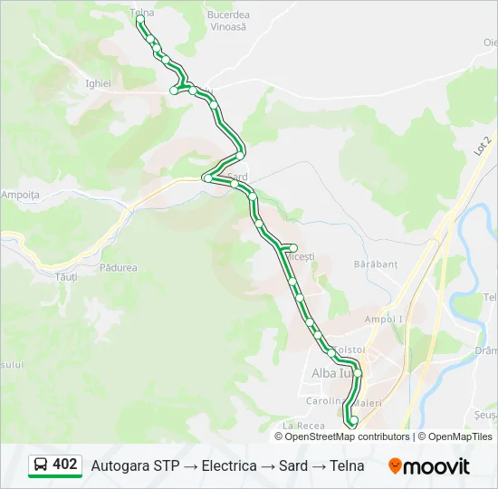 402 Bus Line Map