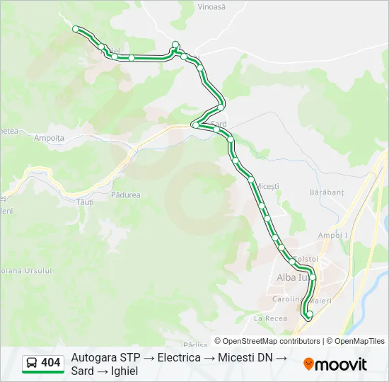404 Bus Line Map