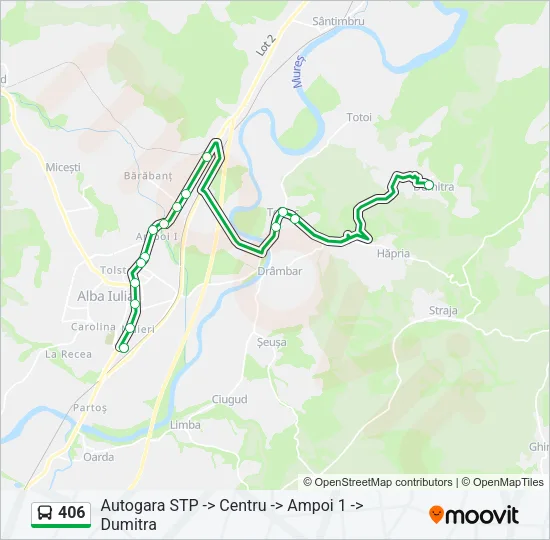 406 Bus Line Map