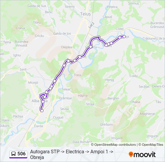 506 Bus Line Map