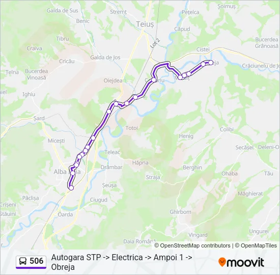 506 Bus Line Map