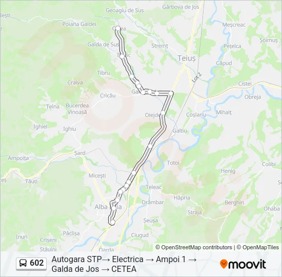 602 Bus Line Map