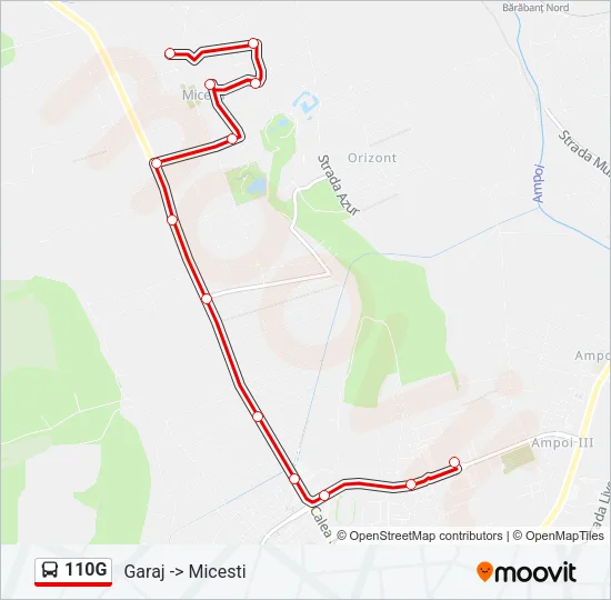 110G Bus Line Map