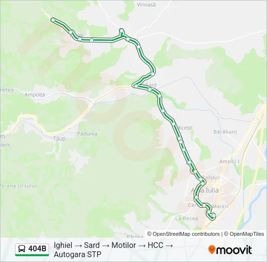 404B Bus Line Map