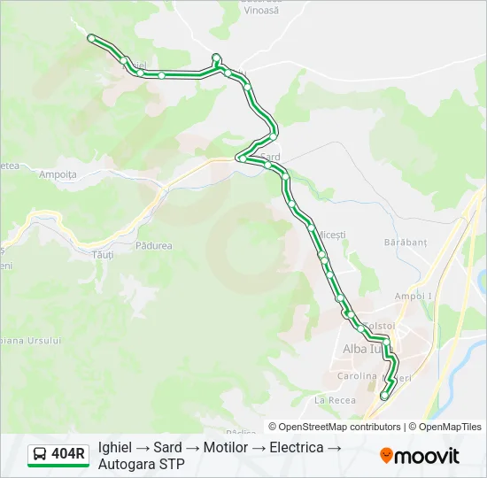 404R Bus Line Map
