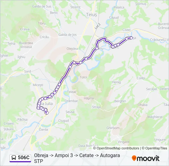 506C Bus Line Map
