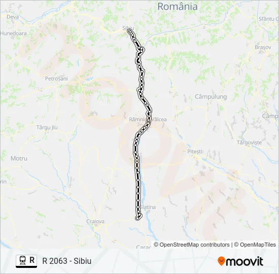 Hartă linie tren R