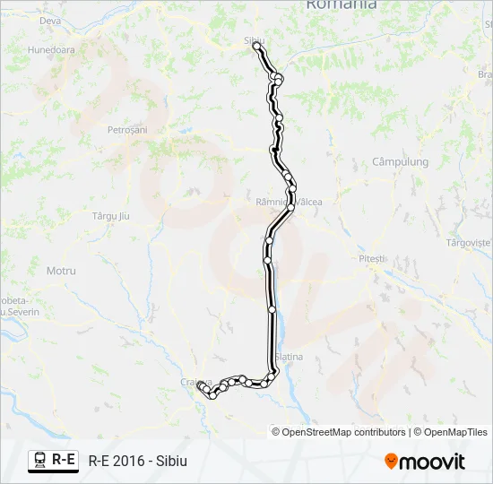 R-E Train Line Map