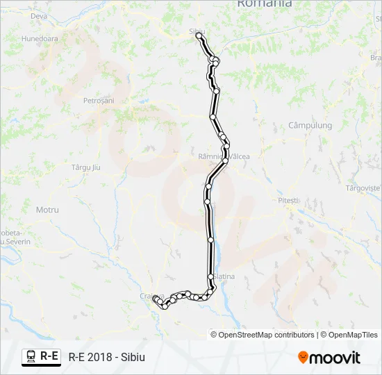 R-E Train Line Map