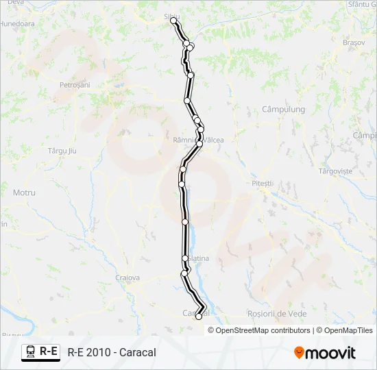 R-E Train Line Map