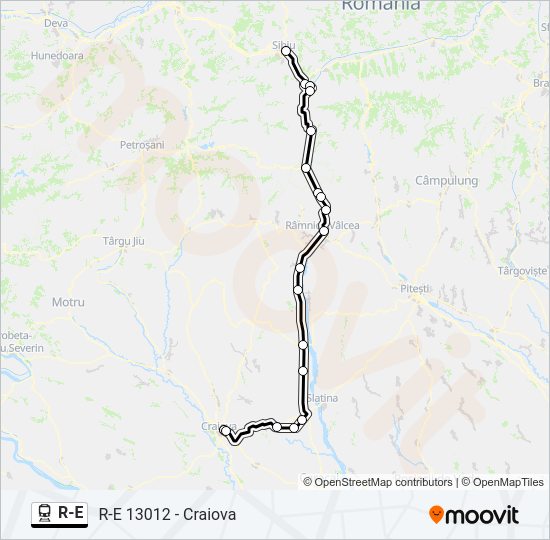 R-E Train Line Map