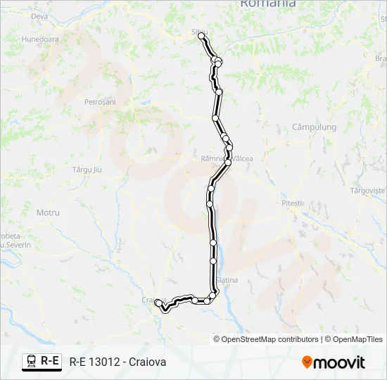 R-E Train Line Map