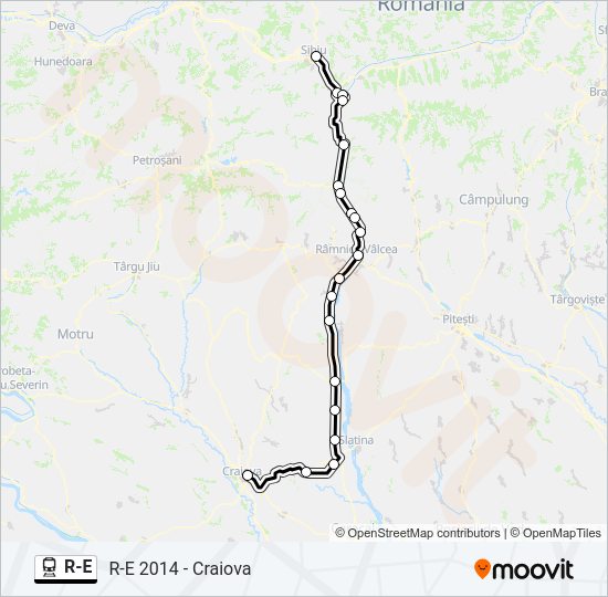 R-E Train Line Map