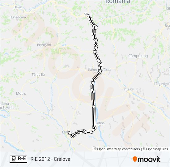 R-E Train Line Map