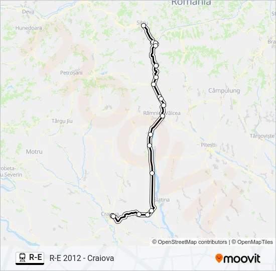 R-E Train Line Map