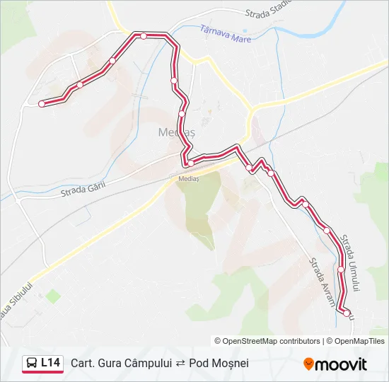 L14 Bus Line Map
