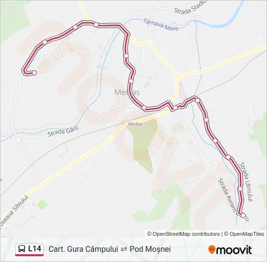 L14 Bus Line Map