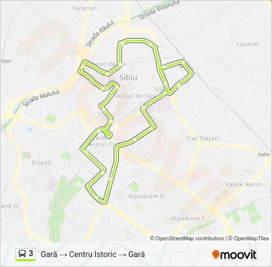 3 Bus Line Map