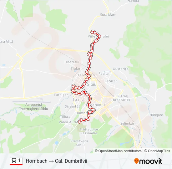 1 Bus Line Map