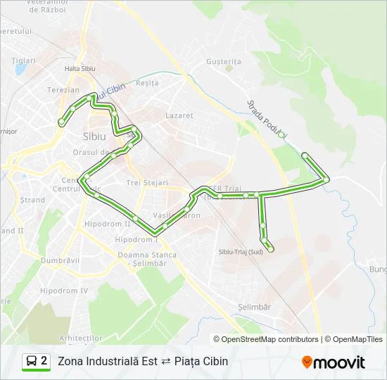 2 Bus Line Map