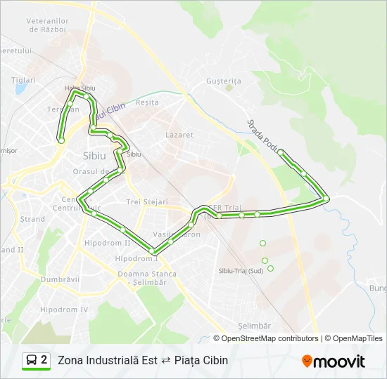 2 Bus Line Map