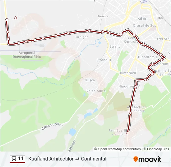 11 Bus Line Map